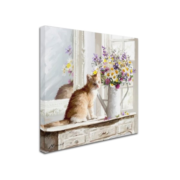 The Macneil Studio 'Kitten On Window Sil' Canvas Art,18x18